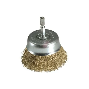 Wire Brush - Cup Type With Quick Chuck End - 75mm - 3147 - Laser