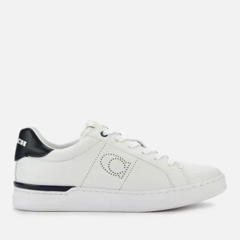 Coach Womens Lowline Leather Cupsole Trainers - Optic White/Midnight Navy - UK 6