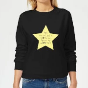 You Are Not Just A Star To Me Yellow Star Womens Sweatshirt - Black - 5XL