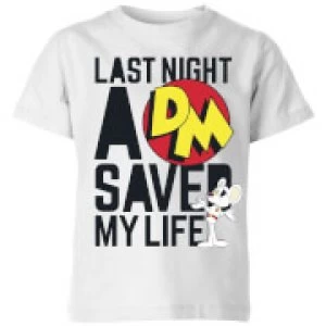 Danger Mouse Last Night A DM Saved My Life Kids T-Shirt - White - 3-4 Years