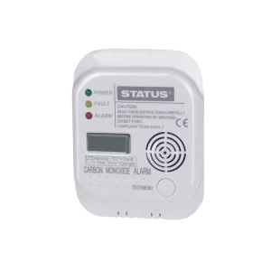 Status Carbon Monoxide Alarm With Batteries Included - 85dB Alarm - LCD Display