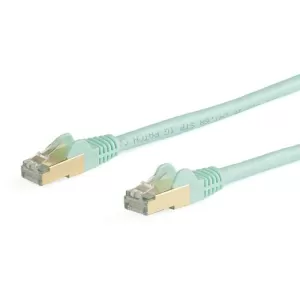 5m Aqua CAT6a RJ45 Ethernet STP Cable