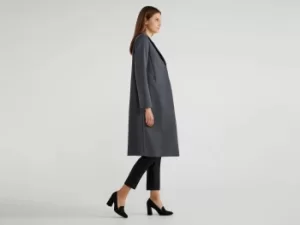 Benetton, Long Coat, taglia 46, Gray, Women