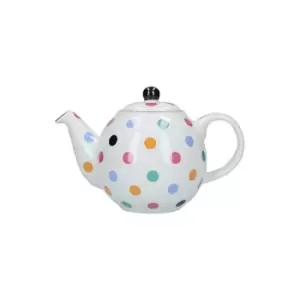 London Pottery - Globe 2 Cup Teapot White Multi Spot