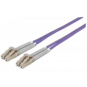 Intellinet Fibre Optic Patch Cable Duplex Multimode LC/LC 50/125 m OM4 20m LSZH Violet Fiber Lifetime Warranty