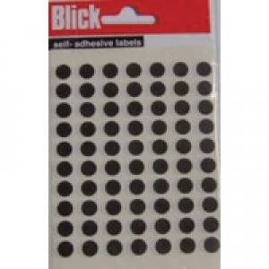 Blick Black Coloured Labels in Bags Round 8mm Pack of 9800 RS001751