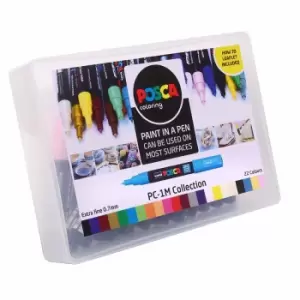 Uni Posca Marker Extra Fine Tip PC-1M Collection Box, Assorted