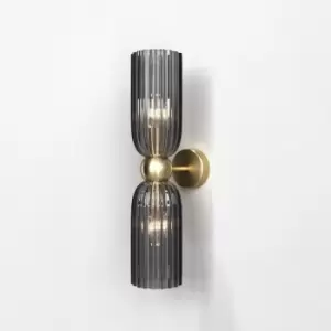 Maytoni Lighting - Maytoni Maytoni Antic Modern 2 Light Up & Down Wall Lamp Gold, Grey Shade, E14