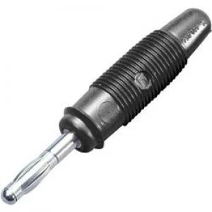 Straight blade plug Plug straight Pin diameter 4mm Black SKS
