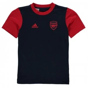 adidas Arsenal Graphic T Shirt Junior - Navy