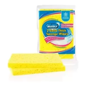 Minky Sponge Wipe, Pack Of 2 Multicolour