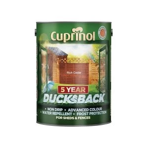 Cuprinol Ducksback 5 Year Waterproof for Sheds & Fences Black 5 Litre