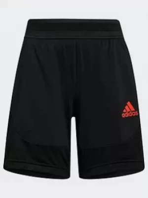 adidas Heat.rdy Sport Shorts, Black/Red, Size 9-10 Years