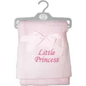 Snuggle Baby Girls Princess Cellular Embroidered Blanket (One Size) (Pink) - Pink