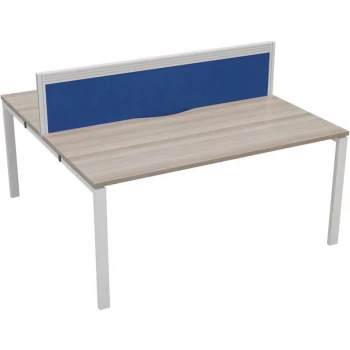 2 Person Double Bench Desk 1600X780MM Each - White/Grey Oak