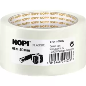 Nopi 57211 Packaging tape Transparent (L x W) 66 m x 50 mm
