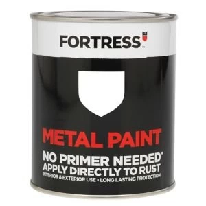 Fortress White Satin Metal Paint 750ml
