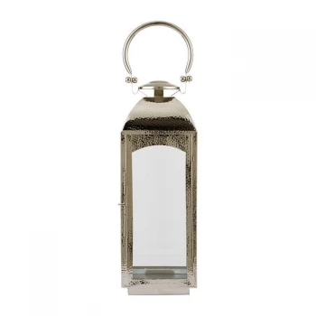 Hotel Collection Hotel Hammered Lantern - Silver