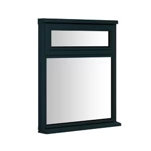Clear Double Glazed Anthracite Grey Timber Right-Handed Window, (H)1045mm (W)625mm