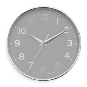 Acctim Rand Chrome Wall Clock Grey