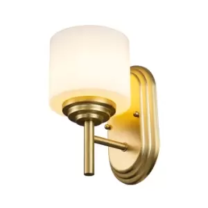 Feiss Malibu Wall Lamp Brushed Brass, IP44