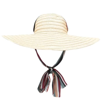 Biba Biba Stripe Straw Hat - Neutral
