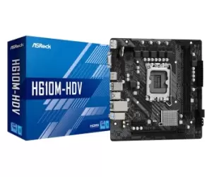 ASRock H610M-HDV Intel Socket 1700 DDR4 Micro ATX Motherboard