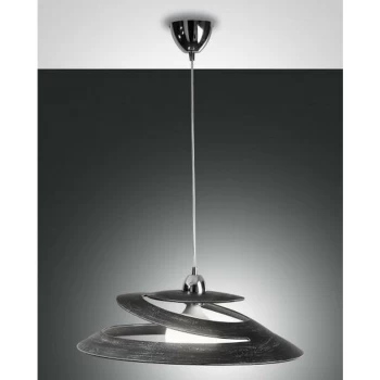 Fabas Luce Lighting - Fabas Luce Aragon Dome Pendant Ceiling Lights Antique Black Glass, E27