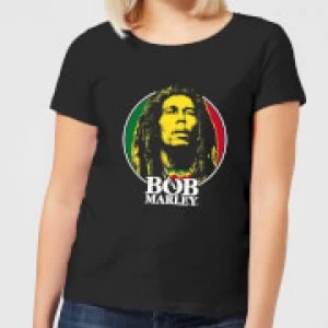 Bob Marley Face Logo Womens T-Shirt - Black - XL