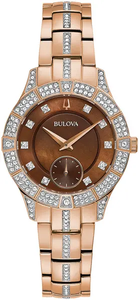 Bulova Watch Crystal Phantom Ladies - Brown BUL-398