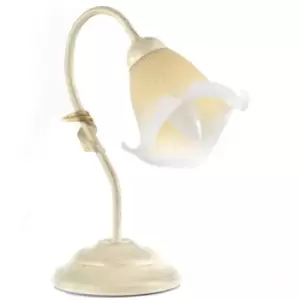 Onli Betty Flower Leaf Glass Table Lamp, Ivory