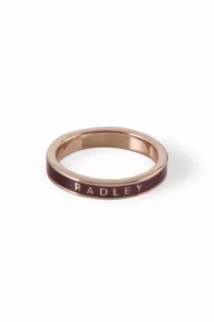 Ladies Radley Rose Gold Plated Sterling Silver Hatton Row Ring Size P RYJ4006-L