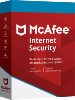 McAfee Internet Security 2021 1 Device 1 Year