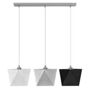 Adamant Straight Bar Pendant Ceiling Light White, Grey, Black 75cm