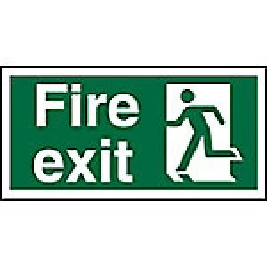 Fire Exit Sign Left Arrow Aluminium 15 x 30 cm