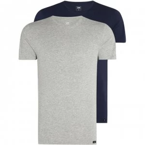 Lee Short sleeve t-shirt twin pack - Grey Marl & Indigo