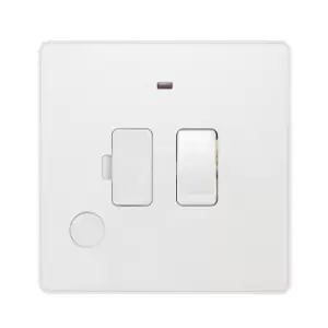 BG Evolve Pearl White Switched 13A Fused Connection Unit With Power LED Indicator And Flex Outlet - PCDCL52W