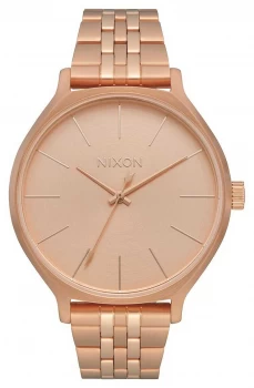 Nixon Clique All Rose Gold Rose Gold IP Steel Bracelet Watch