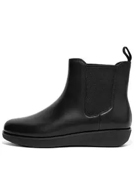 FitFlop Sumi Leather Chelsea Boots, Black, Size 3, Women