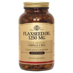 Solgar Cold Pressed Flaxseed Oil 1250 mg Softgels 100 Softgels