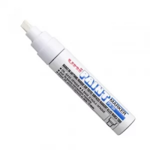 Original Uni PX 30 Paint Marker Chisel Tip Broad Line Width 4.0 8.5mm White Pack of 6