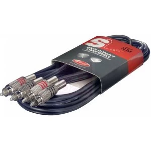 Stagg Twin RCA Male -RCA Male Cable 3m