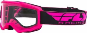 FLY Racing Focus Goggle Pink Black Clear Lens