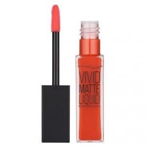 Maybelline Vivid Matte Lipstick Number 25 Orange Shot