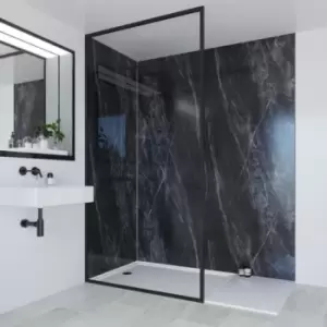Multipanel Linda Barker Bathroom Wall Panel Unlipped 2400 X 1200mm Jet Noir