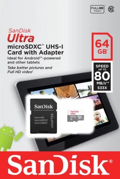 SanDisk Ultra MicroSDXC Memory Card - 64GB