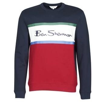 Ben Sherman COLOUR BLOCKED LOGO SWEAT mens Sweatshirt in Blue - Sizes S,L