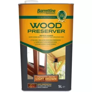 5L Wood Preserver Light Brown Barrettine premier Wood Preserver stain treatment protection exterior