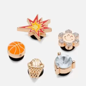 Crocs Basketball Five-Pack Gold-Tone Jibbitz Charms