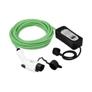 Masterplug 10A 2.3Kw Mode 2 3-Pin Plug To Type 1 Electrical Vehicle Charging Cable 10M Green